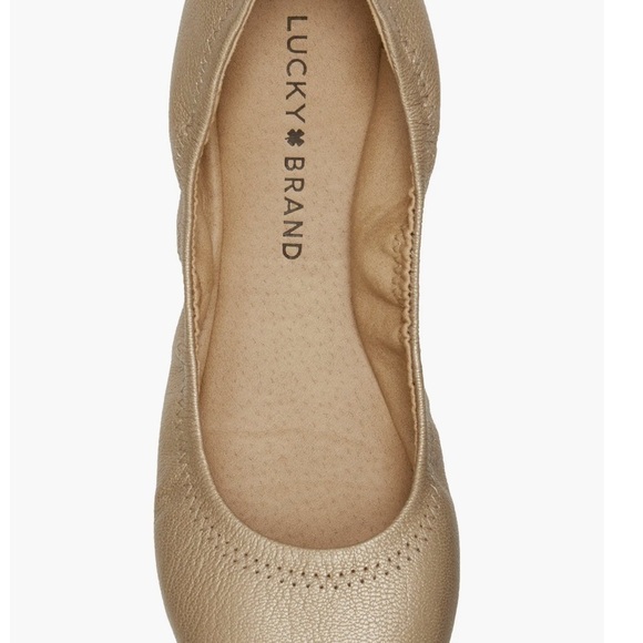 Lucky Brand ‘Emmie’ Ballet Flat in Platinum Size 8.5M - Picture 3 of 8